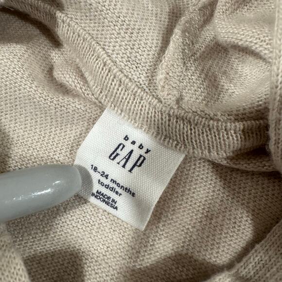 Baby Gap Unisex 18-24 M Cream Pullover with Hood - Picture 3 of 5